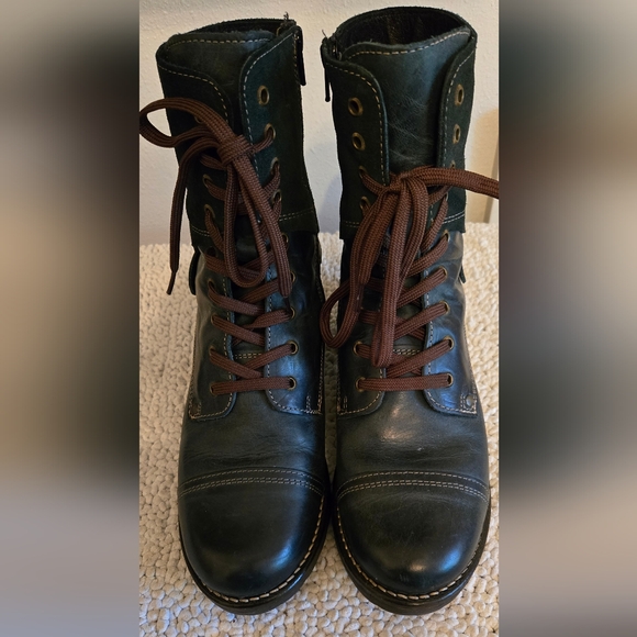 Taos Footwear Women's Crave Teal Leather Boots EU 42 - Picture 2 of 9